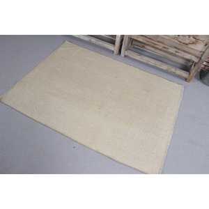 Tapis Kilim turc 3,3x4,5 pi (100x136 cm), tapis vintage marocain blanc - Product Image 1