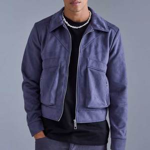 Veste en cuir suédé pour homme, prix bas, dernier style, en cuir de buffle et de vache, fabriquée au Pakistan, disponible en ligne - Product Image 1