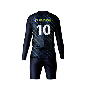 Conjunto de Pantalones Cortos y Camiseta de Portero Sublimados Personalizados y Transpirables |   Uniforme de Fútbol de Manga Corta Acolchado de Secado Rápido con Servicio OEM/ODM - Product Image 2