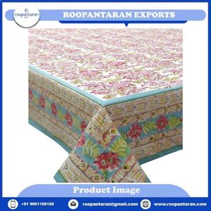 ผ้าปูโต๊ะผ้าฝ้ายเนื้อนุ่มพิมพ์ลายสไตล์มินิมอลแบบทันสมัยสำหรับห้องนั่งเล่นหรือคาเฟ่ผู้ผลิตอินเดีย - Product Image 2