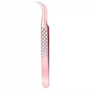 Nouvelle pince à épiler pour Extension de cils de couleur noire et rose avec poignée à pointe incurvée - Product Image 6