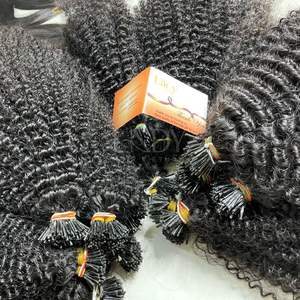 I-Tip crépus bouclés faisceaux Extensions de cheveux couleur naturelle 100% cheveux vietnamiens au prix de gros - Product Image 6