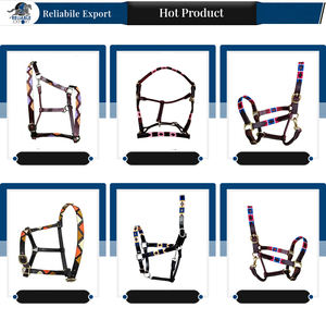 Halter de cuero de polo de caballo con herrajes Premium con variedad de acabado y cuero indio Premium - Product Image 6