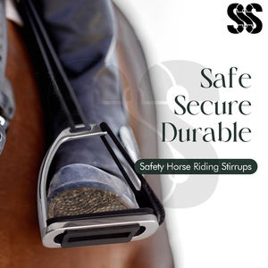 Repose-pieds en acier inoxydable de haute qualité, durable, confortable et tendance, étriers d'équitation, accessoires de sport équestre - Product Image 4
