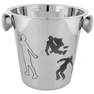 Stainless Steel Wine Bucket with a Printed Design - Product Image 4