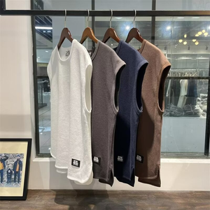 Camiseta sin Mangas Deportiva para Hombre, Estilo Retro de Verano, Color Marrón, Holgada, para Gimnasio y Entrenamiento - Product Image 2