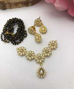 Premium Pearl <b>Mangalsutra</b> Sets With Chain Beautiful And Latest <b>Design</b> Ideal For Wedding, Festive Occasions Party Wear Pendants - Product Image 4