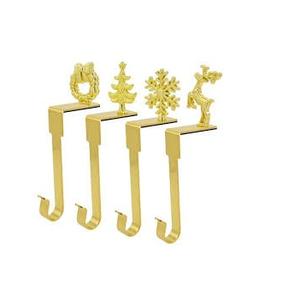 8 Pieces Christmas Stocking Holder <b>Hooks</b> Fireplace Mantel Hangers Metal Christmas Stocking <b>Clips</b> for Christmas Party Decorations - Product Image 3