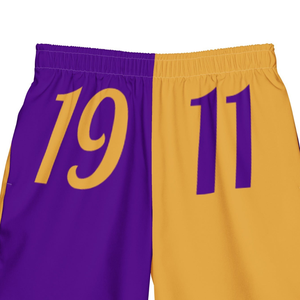 Costume da bagno personalizzato Que Two tonico Shorts da spiaggia Greek Life traspirante ad asciugatura rapida con fodera in tessuto in poliestere riciclato - Product Image 3