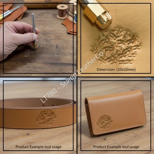 Sello de cuero LT780 con textura de 10x10mm 2/5 \ "X 2/5 \" Dimensión para manualidades de cuero - Product Image 1