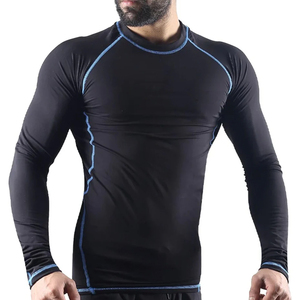 Gym T Shirt Bodybuilding running clothes Compression Slim Tight Workout Black <b>Tops</b> Clothes Short Gym Fitness Compression Shirts - Product Image 3