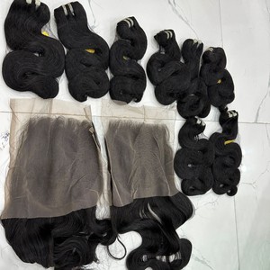 วิกผมต่อทำจากผมมนุษย์ผมลอนธรรมชาติสีดำธรรมชาติสำหรับทำวิกผม - Product Image 1