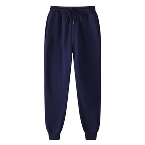 Logo personnalisé hommes taille haute décontracté Gym Jogging Sportswear nouveau coton polaire Joggers Joggers pantalon coupe ample plaine pantalons de survêtement - Product Image 5