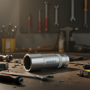 Llave de vaso cuadrada larga de 12 puntas Hazet de 1/2'' con perfil de tracción y moleteado - Product Image 3