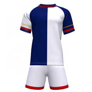 Uniformes de fútbol de poliéster 100% transpirables de secado rápido de alta calidad con números de logotipo personalizados y camisetas de fútbol de ajuste cómodo - Product Image 2