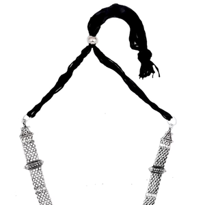 Conjunto de collar con colgante de acero inoxidable de diseñador exclusivo indio 2024 con latón oxidado y circón para niñas y mujeres - Product Image 3