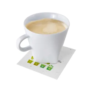 Sottobicchiere Promozionale Ecologico a Forma di Gelsomino, Gadget Elegante e Verde - Product Image 1