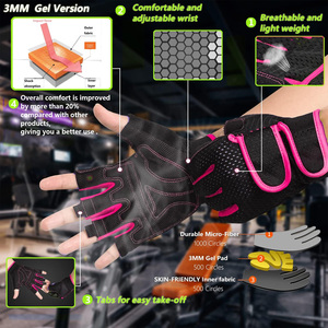 Guantes de fitness personalizados con impresión de bordado de logotipo Guantes de entrenamiento de gimnasio ligeros de agarre duradero con opciones de personalización - Product Image 5