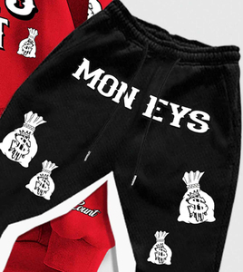 Personalizado hombres DTG impresión chándal letra figura impresión Sudadera con capucha pantalones acampanados Casual 2 piezas conjunto Streetwear - Product Image 5