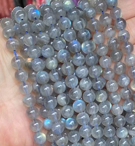 ลูกปัดหินลาบราโดไรต์ สร้อยหิน ลูกปัดหินธรรมชาติ สร้อยคอหินบำบัด คริสตัลธรรมชาติ ขายส่ง - Product Image 5