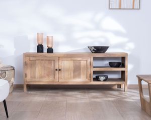 Mueble de TV de madera de mango de 160 cm Maestro con puertas dobles - Product Image 2