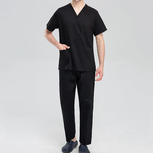 Tenues d'infirmière unisexes à manches courtes en tricot, respirantes, confortables et extensibles, avec pantalon droit - Product Image 2