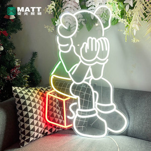 Lettres acryliques Matt les plus populaires, enseignes néon personnalisées électroniques, logo, art néon, enseigne néon de bande dessinée, Kaws - Product Image 2