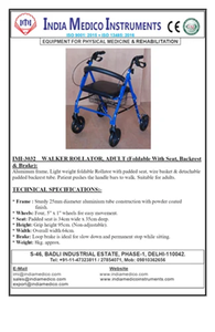 טכנולוגיה חדשה הפכה rollator עם תמיכה במושב ובלמים ווקר מקופל למכירה על ידי יצואנים - Product Image 4