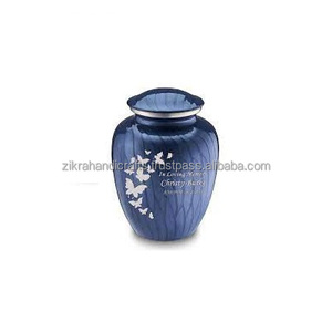 Polished And Enamel Design Cremation Urn Metal Design Best For Human Ashes Custom Made Metal Urns Supplier <b>Cheap</b> Cremation Urns - Product Image 2