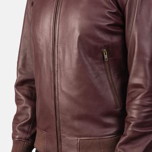 Customized Breathable Windproof Leather <b>Jacket</b> for Men <b>Winter</b> Use Front Logo <b>Cheap</b> Price Wholesale OEM - Product Image 6