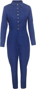 Costume en jean d'été de style urbain pour femmes avec pantalon skinny et détails de couture audacieux 100% coton - Product Image 5