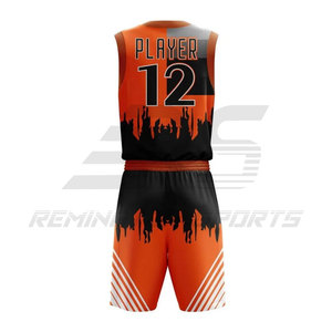 ขายส่งเยาวชนระเหิดกลับด้านราคาถูกชุดบาสเก็ตบอล / ออกแบบชุดบาสเก็ตบอลสีทึบของคุณเอง - Product Image 2