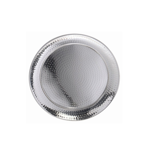 Plateau de service en aluminium Plateau décoratif en métal noir Centre de table élégant et décor de table design sculpté - Product Image 3