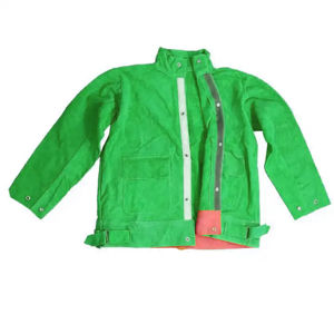 Ropa DE SEGURIDAD hecha a medida unisex chaqueta de soldadura de cuero de alta calidad Pakistán mejor precio chaqueta de cuero protectora de moda - Product Image 3