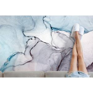 Tapis en marbre bleu et violet, tapis imprimé moderne, décoration de chambre à coucher de luxe, tapis gobelin - Product Image 5