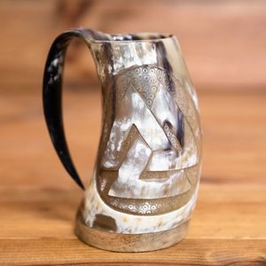 Chope à bière écologique avec logo personnalisé, animal viking/religieux, faite à la main, chope pour cadeau et bar - Product Image 5