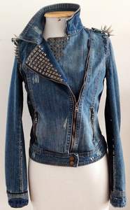 Chaqueta de motorista de mezclilla Vintage Vibes con estilo moderno, resistente, elegante, perfecta, chaqueta vaquera para motocicleta, capa superior para mujer, clásica - Product Image 6