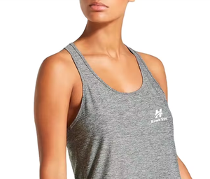 Couleur gris chiné léger séchage rapide évider femmes Gym Yoga débardeur femmes - Product Image 3