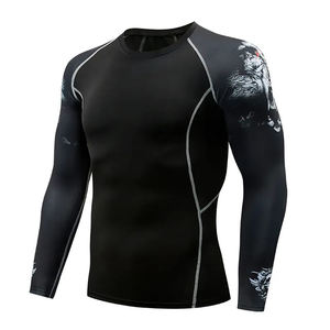 เสื้อแขนยาวสำหรับ BJJ rashguard ทุกเพศเสื้อรัดรูปสำหรับออกกำลังกาย - Product Image 6