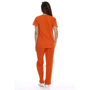 Uniforme médical personnalisé pour hôpital, blouses médicales, blouses à col en V, ensembles de blouses pour infirmières pour femmes avec logo personnalisé - Product Image 3