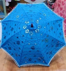 ร่มกันแดดผ้าคอตตอนปักลายสำหรับงานแต่งงานฮาลดีมีการตกแต่ง Jaggo ลูกไม้สไตล์วิคตอเรียร่มกันแดด - Product Image 4