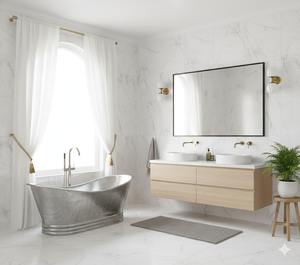 Bañera Independiente Hecha a Mano de Acero Inoxidable Pulido, Forma Ovalada, con Funciones de Baño de Vapor/Hielo, Diseño Moderno, Marca Privada - Product Image 2