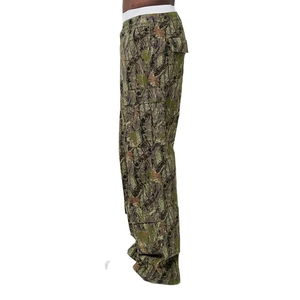 Pantalones de chándal informales para hombre cómodo camuflaje algodón poliéster con bolsillo con cremallera y cintura ajustable con cordón al por mayor diseñado - Product Image 5