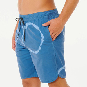 กางเกงขาสั้นชายหาดฤดูร้อนสำหรับผู้ชาย ผ้าโพลีเอสเตอร์ 100% สไตล์เซิร์ฟ ลายเรียบ ผ้าแคนวาสถัก ทรงกลาง บริการขายส่งและรับผลิตแบบ OEM - Product Image 2