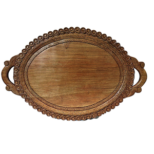 Bandeja de servicio de madera de último diseño con tamaño personalizado y atractivo diseño de mango proporcionado por HHO - Product Image 4