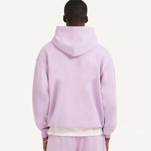 เสื้อฮู้ดแบบสวมหัวสำหรับผู้ชาย2025เสื้อฮู้ดผ้าฟลีซผสมผ้าฝ้ายมีกระเป๋าดีไซน์โลโก้ของคุณเอง - Product Image 4