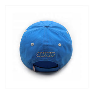 Venta al por mayor 100% algodón sin estructura papá sombrero bordado 6 paneles color azul ajustable béisbol papá sombrero gorras para hombres - Product Image 4