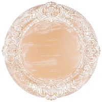 Assiette de présentation ronde en plastique décorative à motif floral vintage, style baroque, pour table, mariage, fête, service