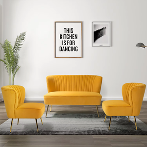 Modern Velvet Upholstered Restaurant <strong>Bench</strong> <strong>Seating</strong> <strong>with</strong> Vertical Channel Back and Metal Legs for Commercial Dining Furniture - Product Image 5