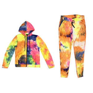 Trajes Deportivos con Capucha Tie Dye de Invierno de Marca Privada de Alta Calidad para Hombre, Diseño Personalizable, 100% Algodón - Product Image 1